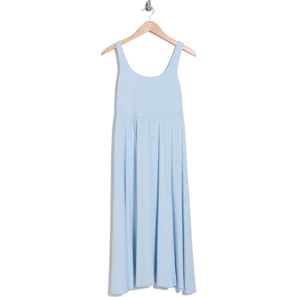 French Connection Sleeveless Front Slit Jersey Midi Dress In Light Dream Blue