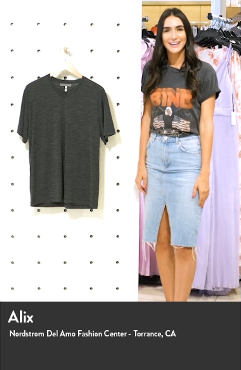 Ravyn V-Neck Wool Blend T-Shirt, sales video thumbnail