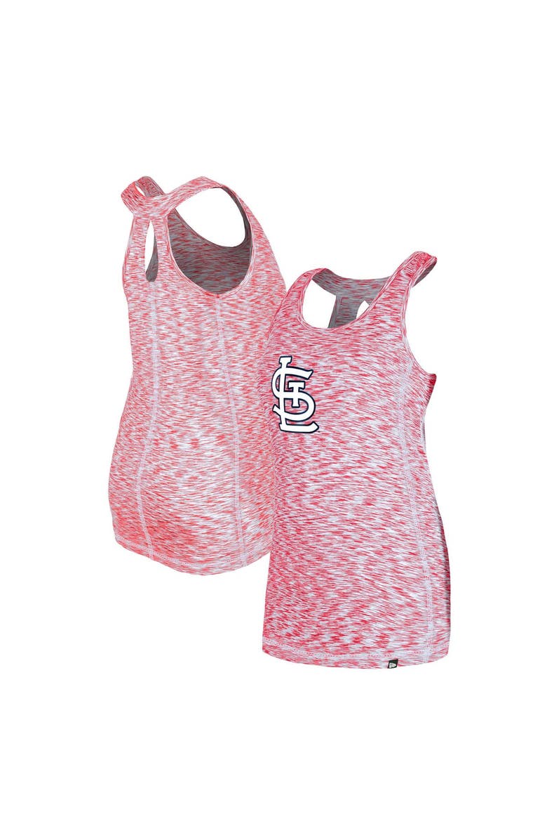 New Era Women's New Era Red St. Louis Cardinals Space Dye Keyhole Back Tank Top, Main, color, Red