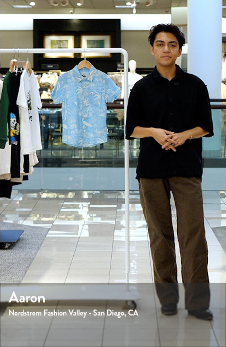 Kids' Apero Flow Classic Short Sleeve Cotton Button-Up Shirt, sales video thumbnail