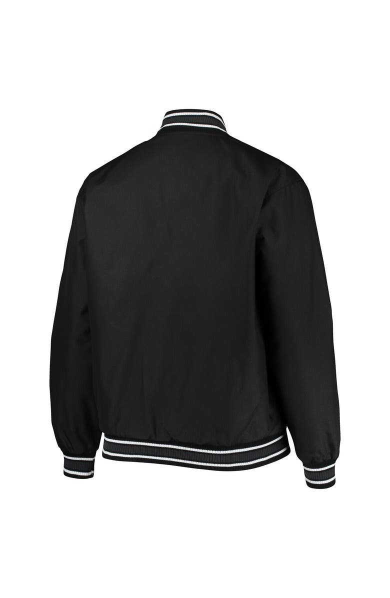 JH DESIGN Women's JH Design Black Pittsburgh Steelers Plus Size Poly Twill Full-Snap Jacket, Alternate, color, Black