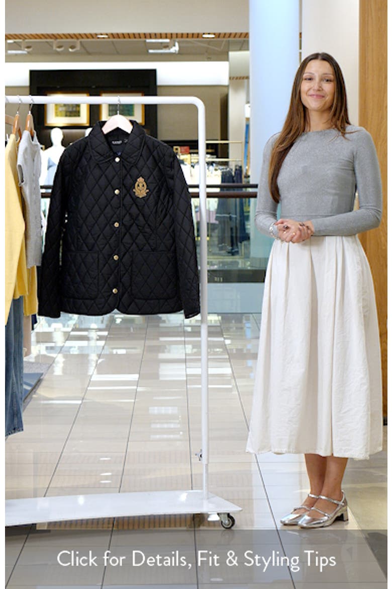 Crest Detail Quilted Jacket video