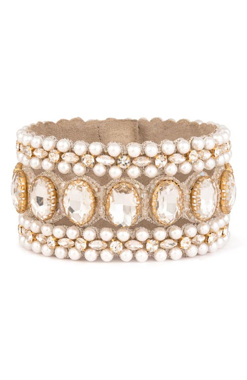 Deepa Gurnani Bess Cuff Bracelet In Gold