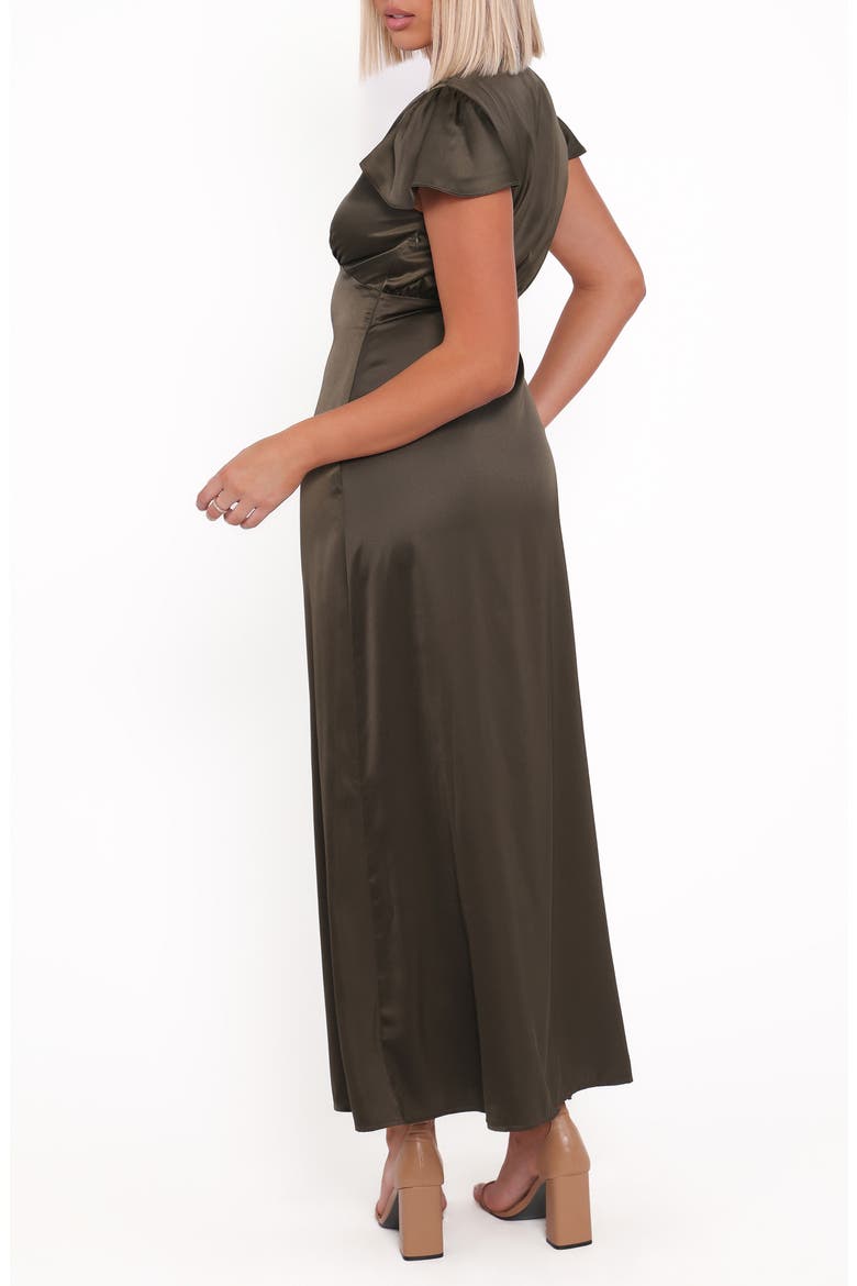 Dean Satin Dress, Alternate, color, OLIVE