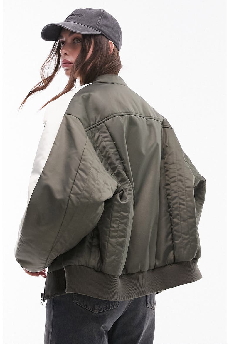 Bomber Jacket, Alternate, color, MID GREEN