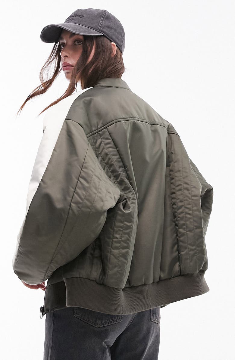 Topshop Bomber Jacket, Alternate, color,