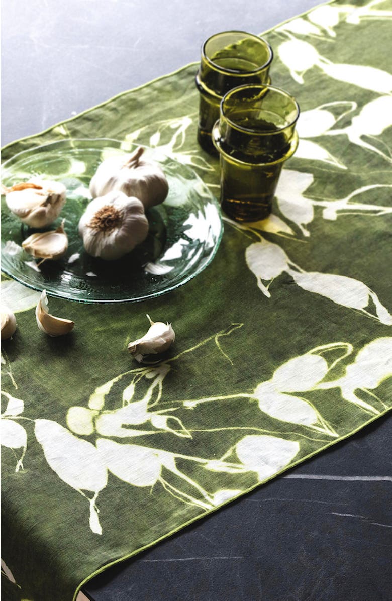 Goldie Home Porto Print in Olive Runner, Alternate, color, Olive