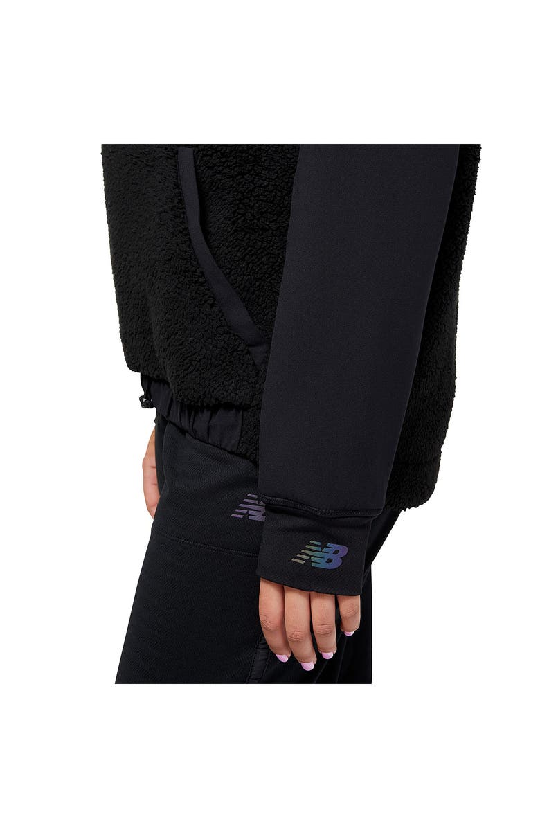 New Balance Q Speed Water Repellent Mixed Media Half Zip Jacket, Alternate, color, 