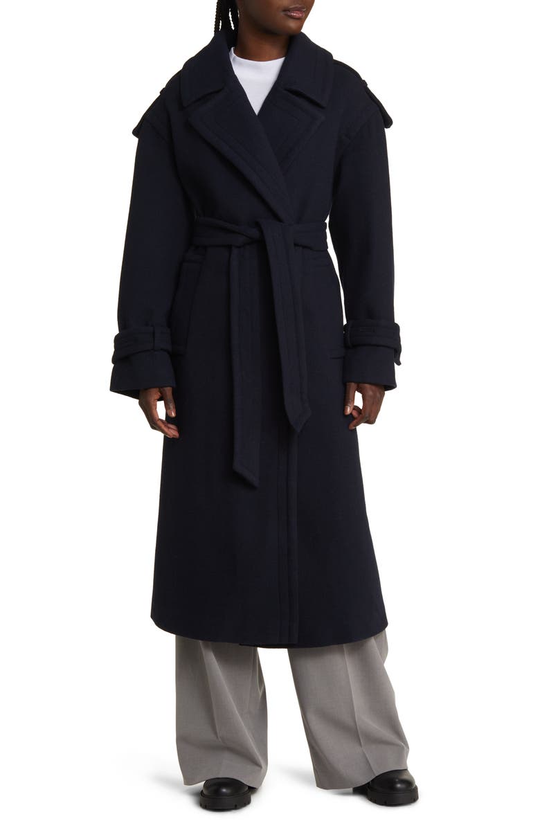ASOS DESIGN Belted Trench Coat, Alternate, color, 