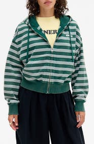 BDG Urban Outfitters Easy Zip Through Stripe Hoodie