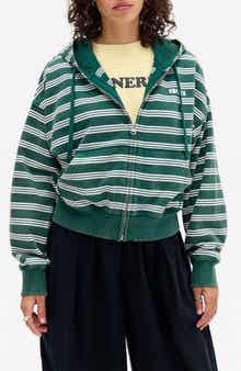BDG Urban Outfitters Easy Zip Through Stripe Hoodie