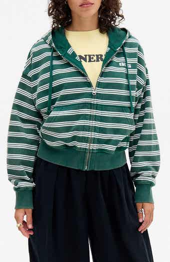 BDG Urban Outfitters Easy Zip Through Stripe Hoodie