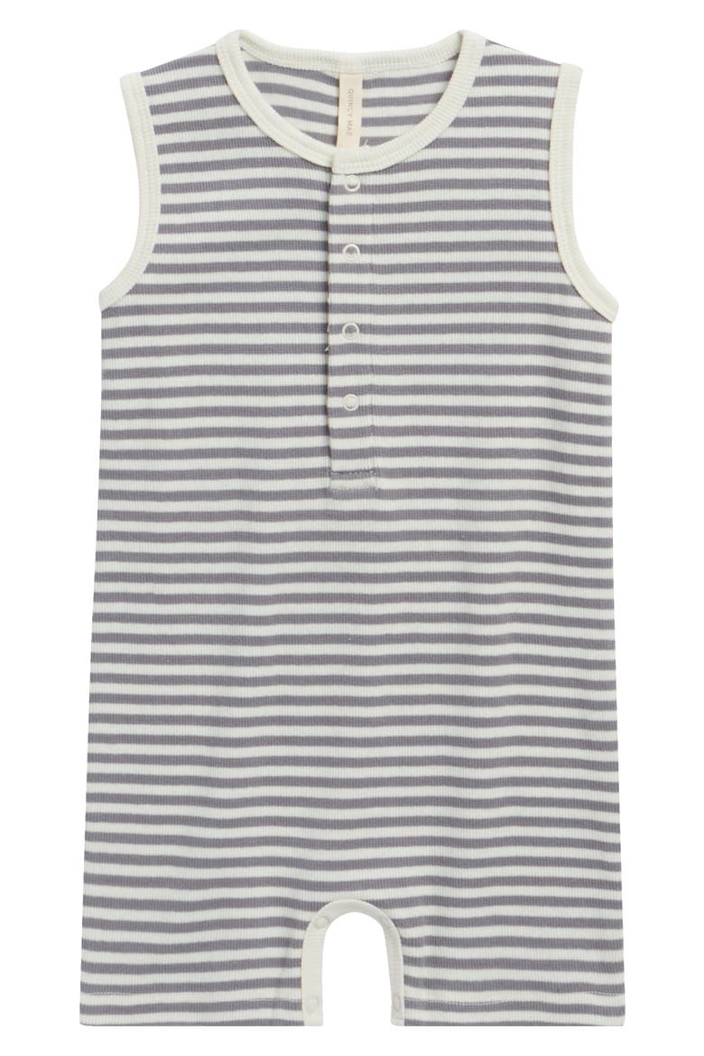 Ocean Rib Henley Romper, Main, color, OCEAN