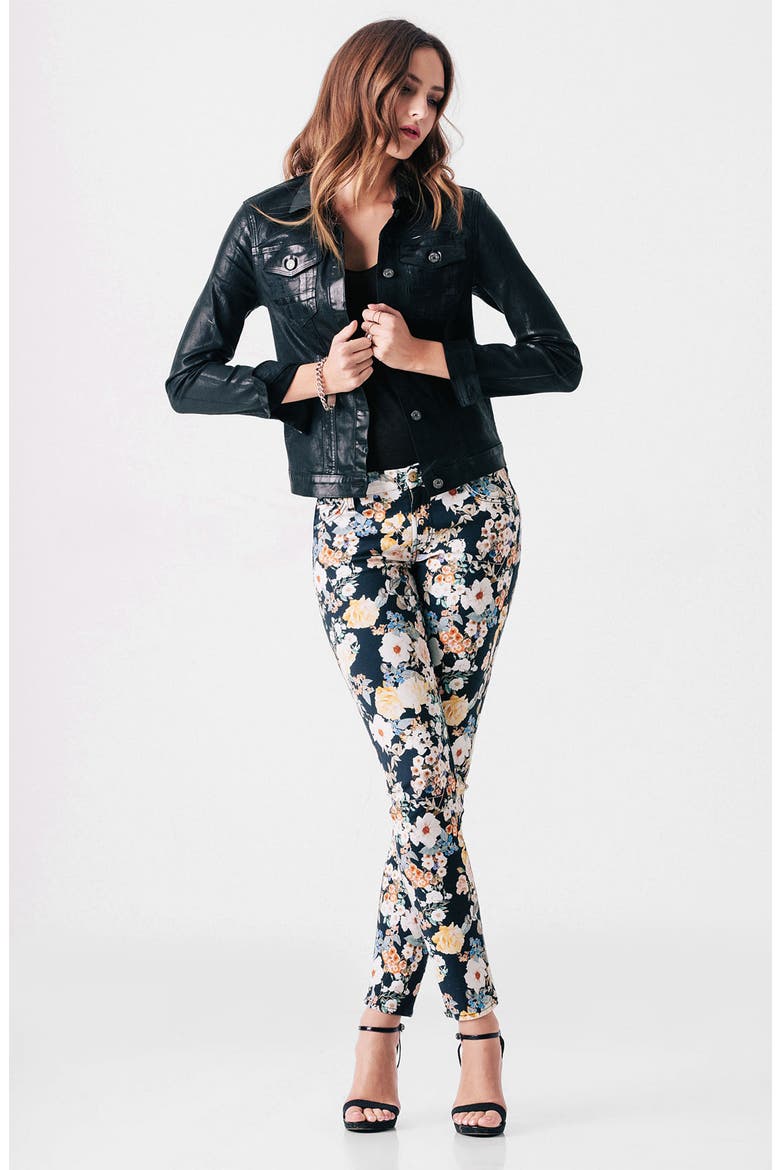 7 For All Mankind® 'The Skinny' Print Jeans, Alternate, color, MIDNIGHT FLORAL