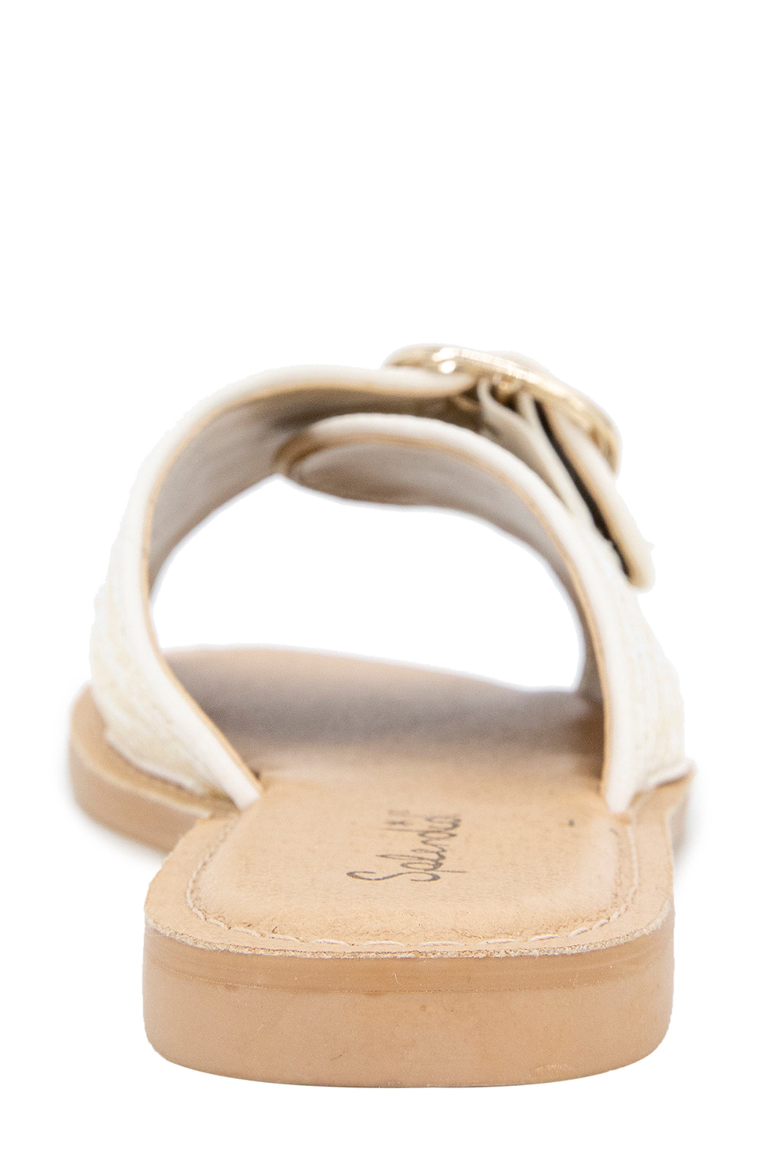 Splendid Sandy Raffia Slide Sandal, Alternate, color, White Raffia