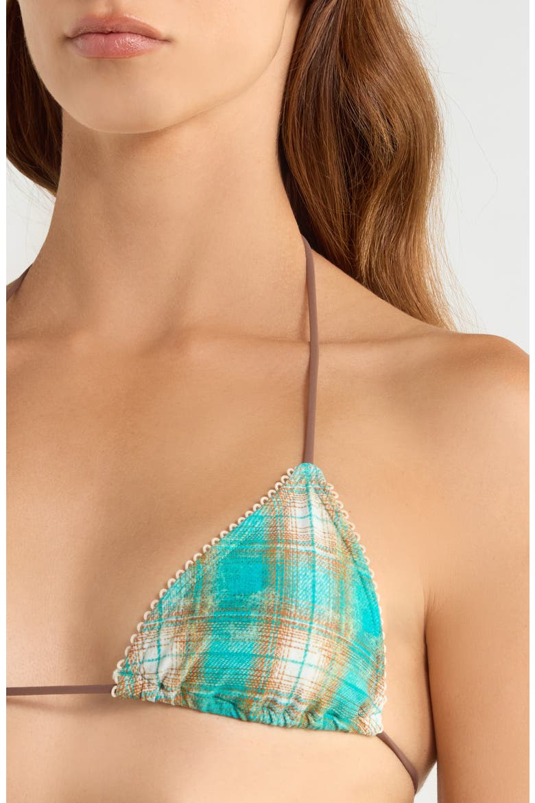 Triangle Bikini Top, Alternate, color, TEAL