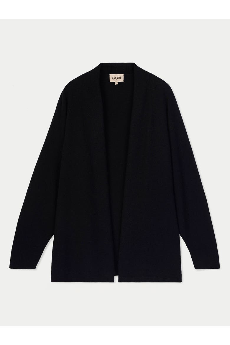 Cashmere Open-Front Cardigan, Main, color, black