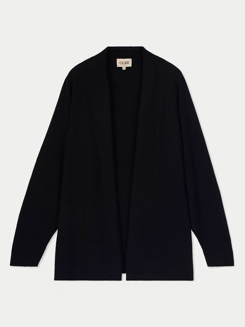 Cashmere Open-Front Cardigan