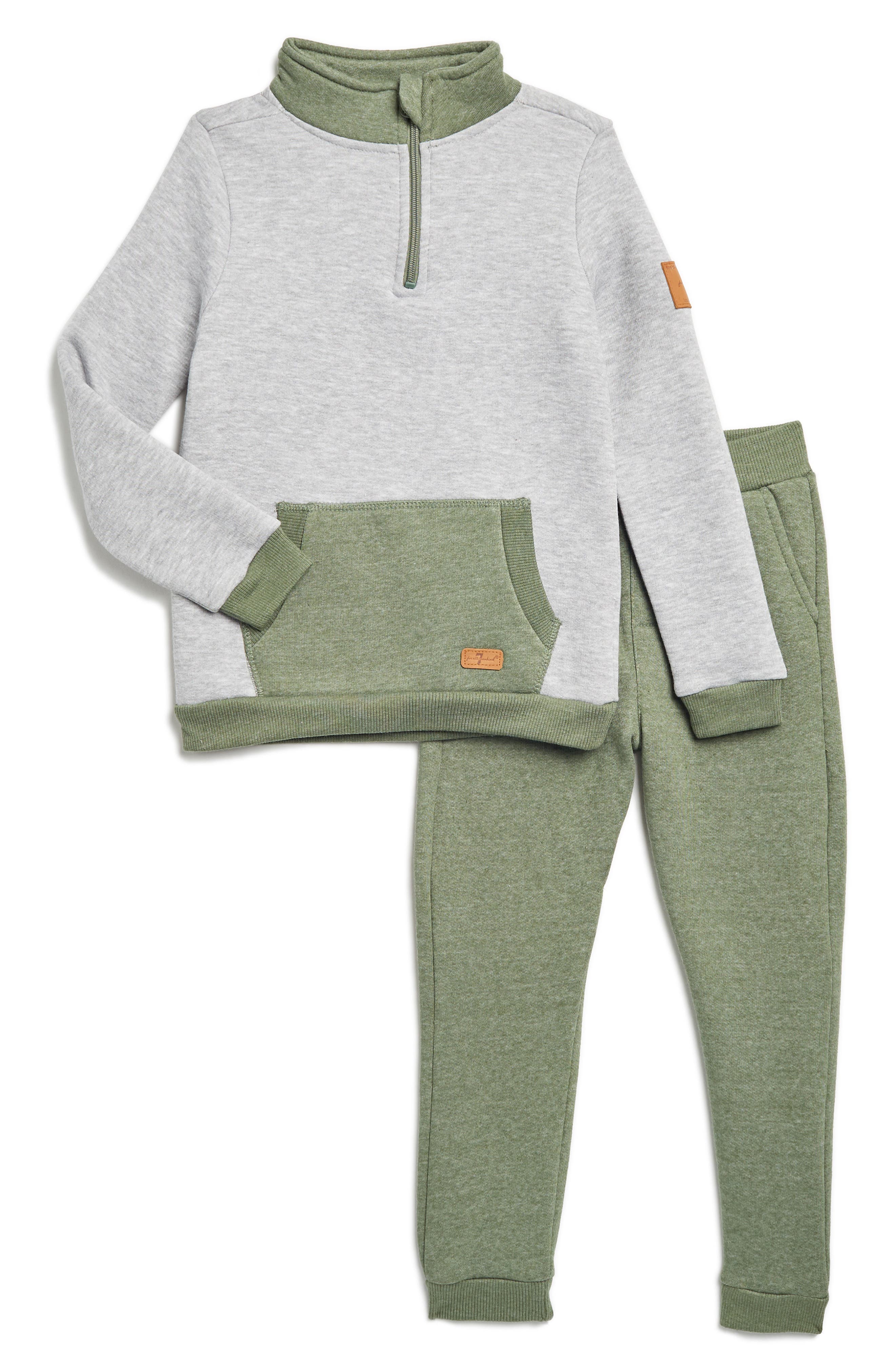 7 For All Mankind Kids' Fleece Pullover & Joggers Set