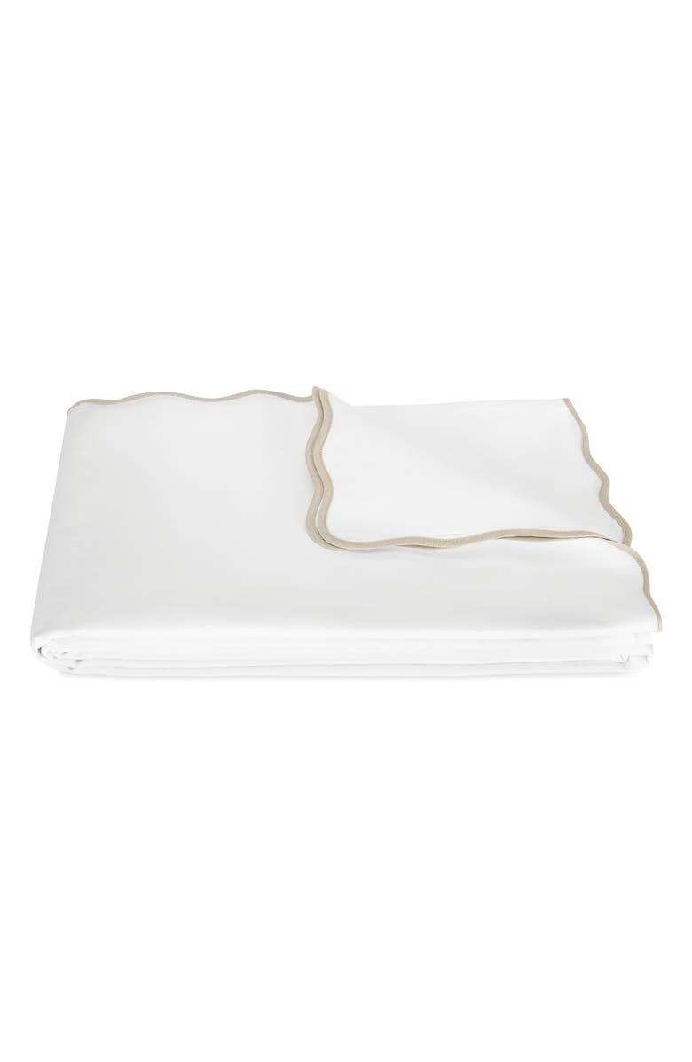 Matouk Camilla Piqué Coverlet, Main, color, Dune