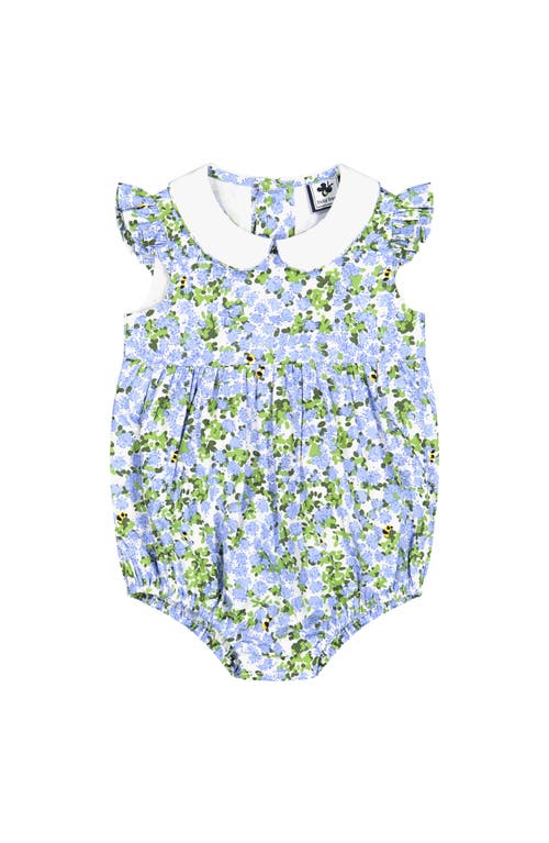 Busy Bees Phoebe Peter Pan Collar Bubble Blue Hydrangea In Blue Hydrangea