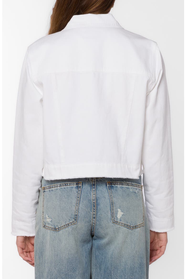 Larue Crop Denim Jacket, Alternate, color, OPTIC WHITE