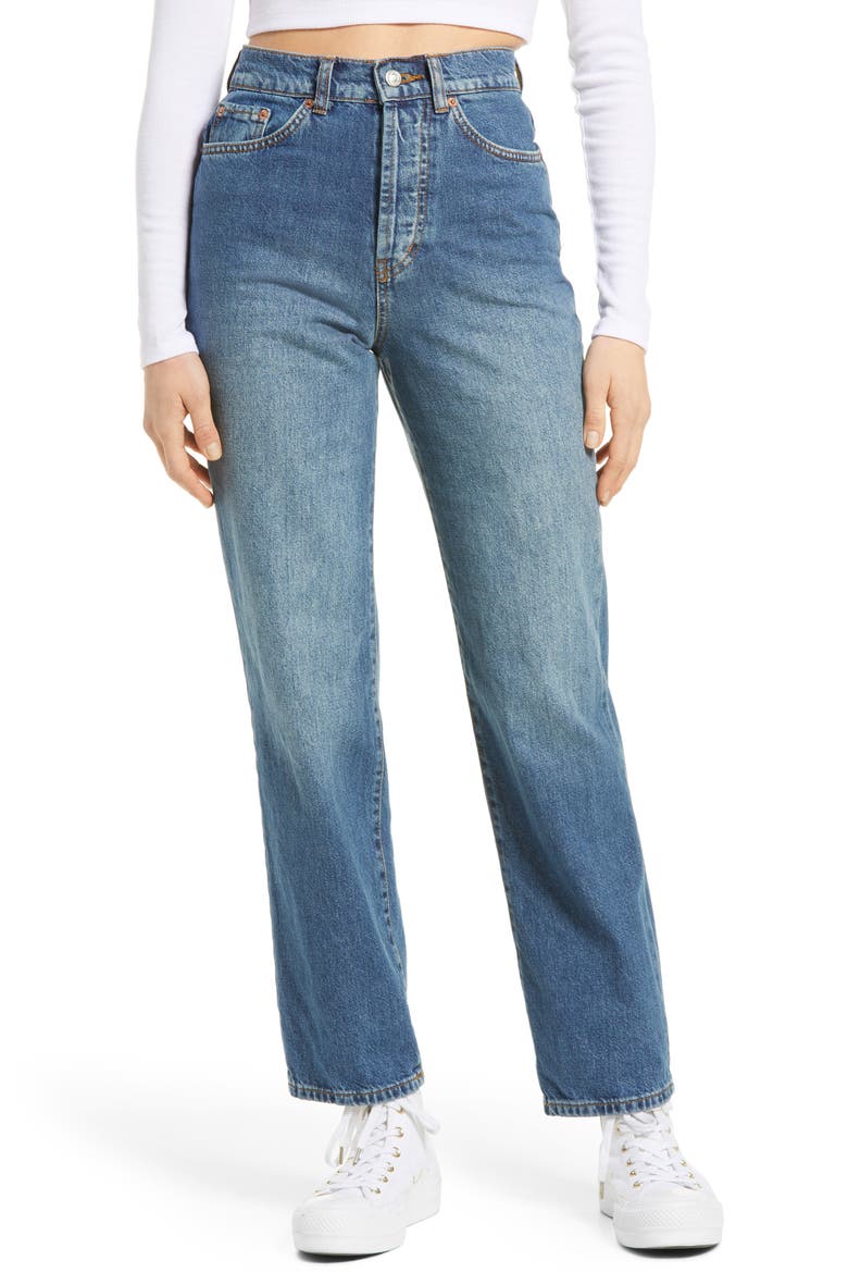 Buckle Carpenter Jeans, Main, color, MID BLUE
