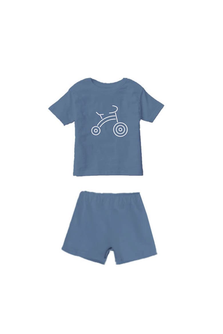 Cotton T-Shirt & Short Set - Baby, Main, color, Bike