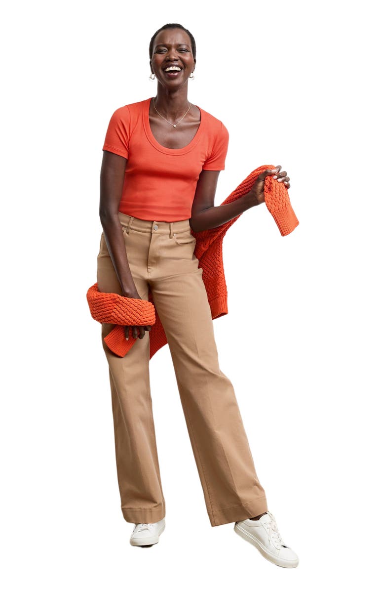 M.M.LaFleur Avi Scoopneck T-Shirt - Organic Ribbed Pima Cotton, Main, color, 