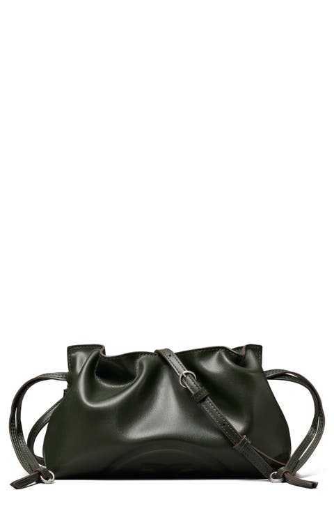 Ella Faux Leather Drawstring Pouch