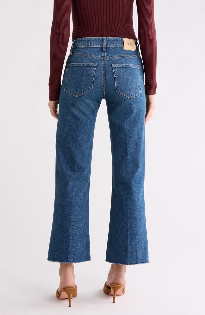 PAIGE Leenah Raw Hem High Waist Ankle Wide Leg Jeans, Alternate, color, Traverse