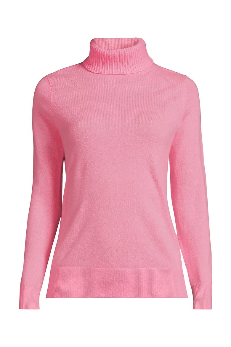 Cashmere Turtleneck Sweater, Alternate, color, Seaside Pink