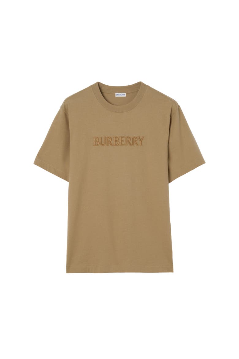 Logo Cotton T-shirt, Alternate, color, Sparrow beige