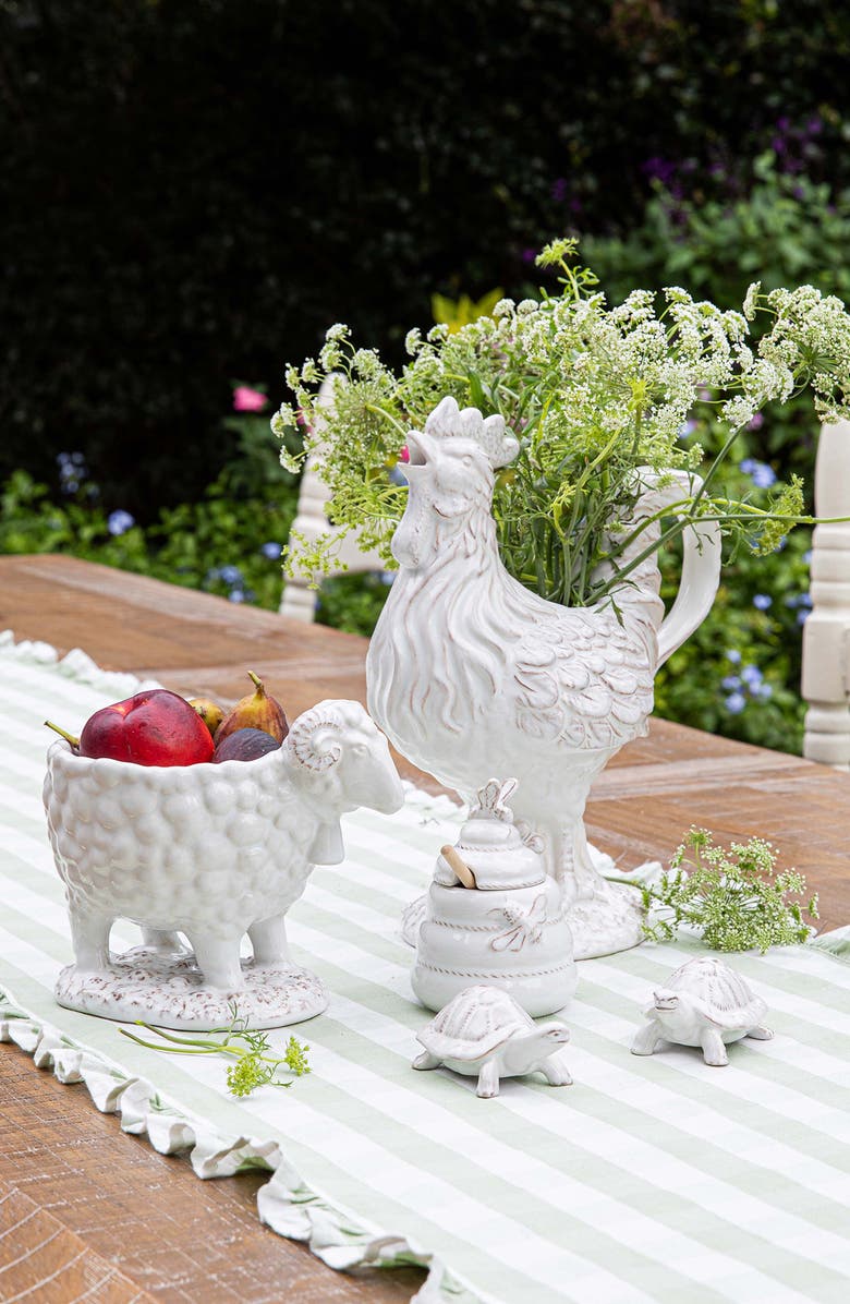 Juliska Renoir Ram Ceramic Serving Bowl, Alternate, color, Whitewash