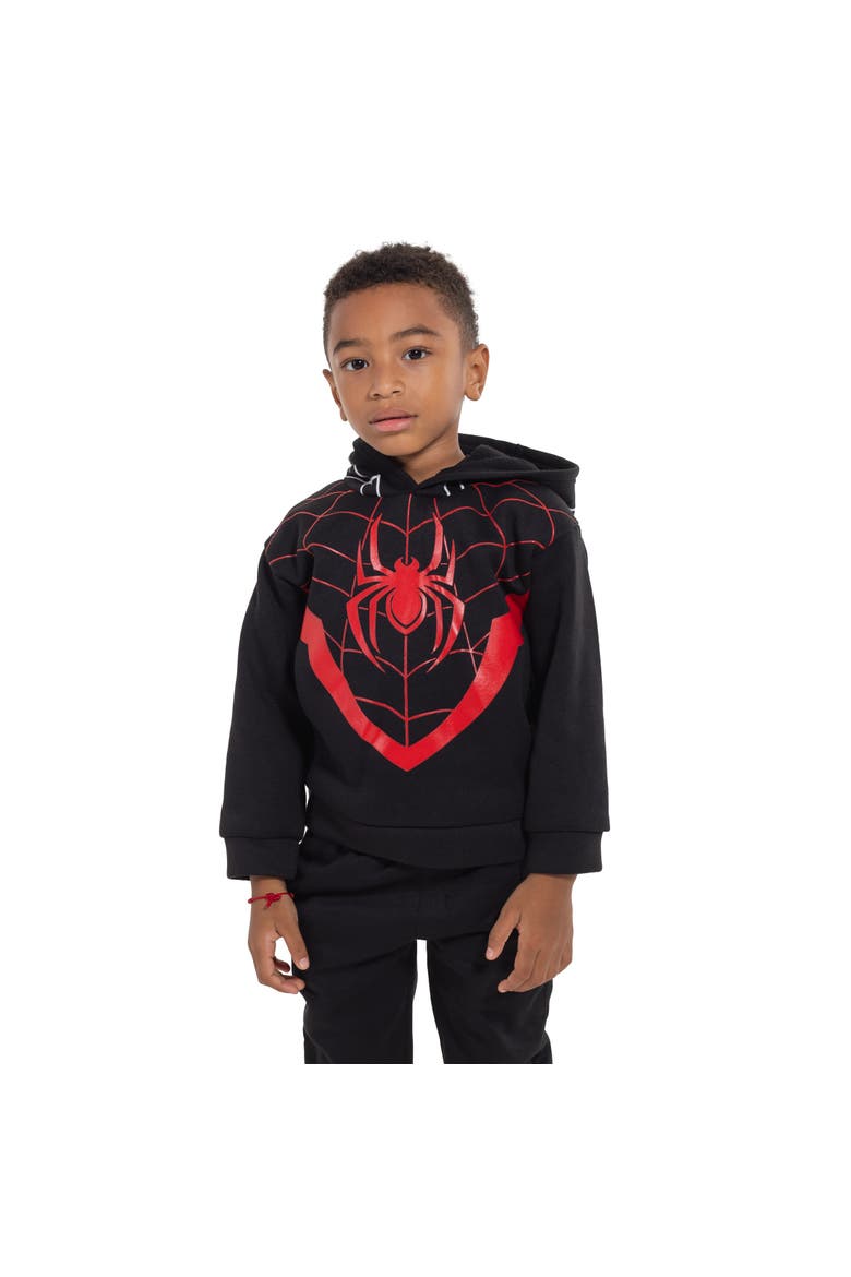 Spider-Man Cosplay Fleece Hoodie and Pants Set, Alternate, color, Miles Morales Black