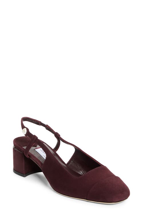 Jimmy Choo Elisa Slingback Pump In Burgundy