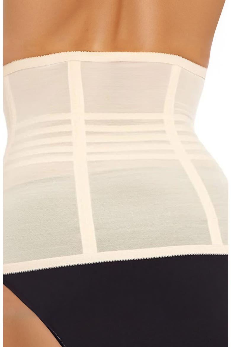 Shapette Powermesh Satin Panel Waist Cincher, Alternate, color, Beige