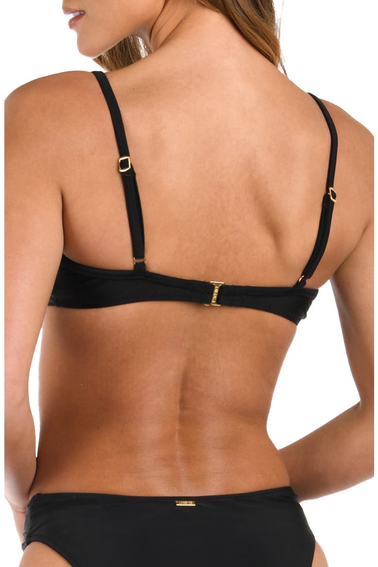Yazmin Solid Triangle Bikini Top, Alternate, color, BLACK