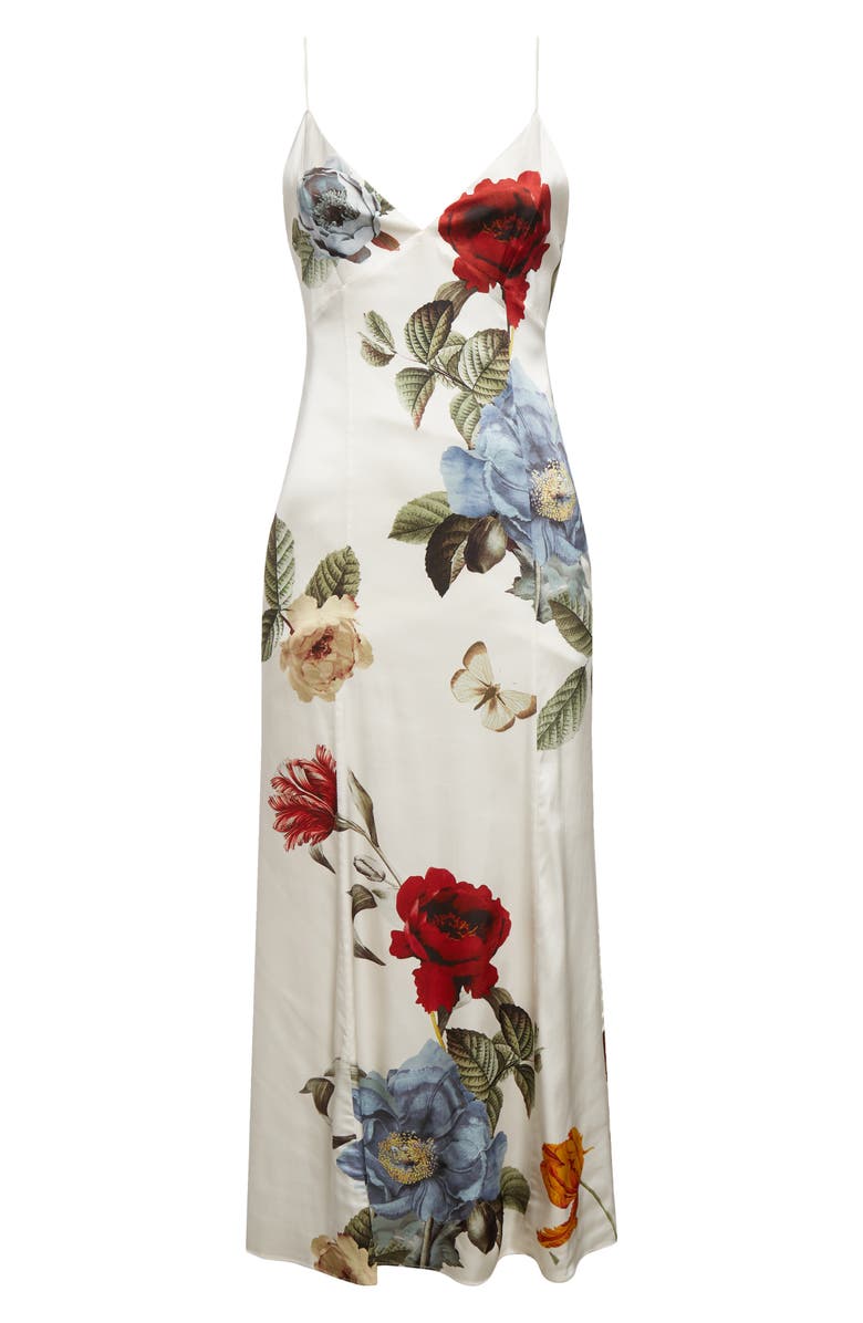 Alice + Olivia Julietta Floral Satin Slipdress, Alternate, color, Provence Floral