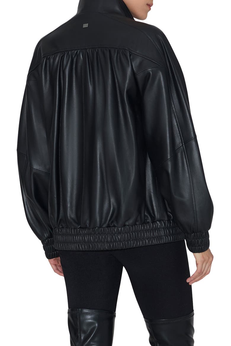 Miu Leather Jacket, Alternate, color, BLACK