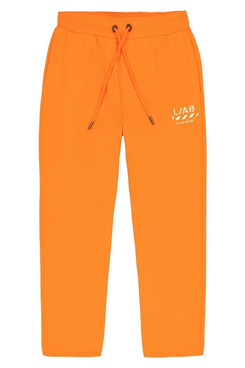 Diagonal Stripe Logo Cotton French Terry Sweatpants, Alternate, color, ORANGE TIGER
