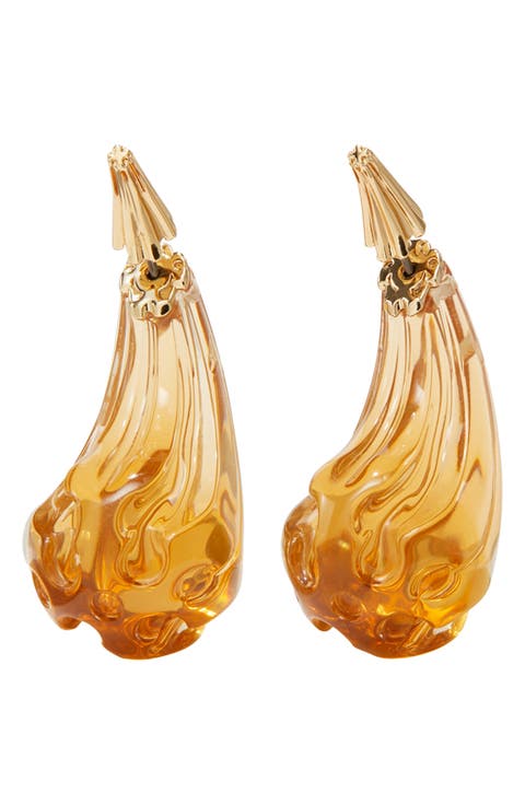 Logo Drop Front/Back Earrings