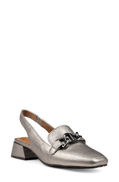 Slingback Chain Loafer Pump (Women)<br>