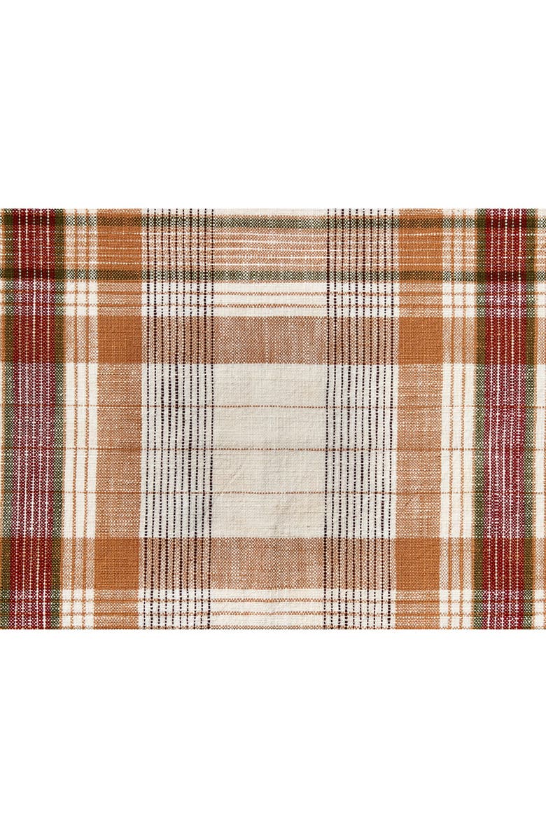 tag Eva Plaid Cotton Placemat Set for Fall Harvest Multicolor, Alternate, color, Orange