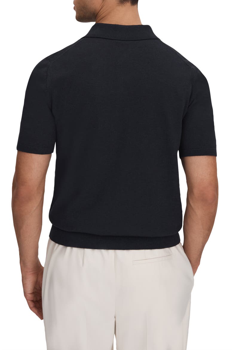Finch Heathered Polo Sweater, Alternate, color, INDIGO BLUE