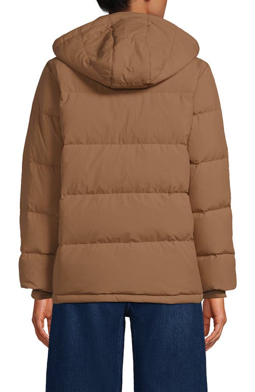 Lands' End Wide Channel 600 Down Puffer Jacket In Brown