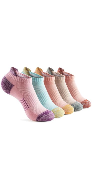 Cushioned Performance Athletic Ankle Socks 5-Pack