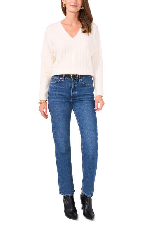 Shop Vince Camuto Rib Sweater In Antique White