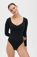 Elastique Athletics Iconic Lymphatic Long Sleeve Bodysuit - Thong