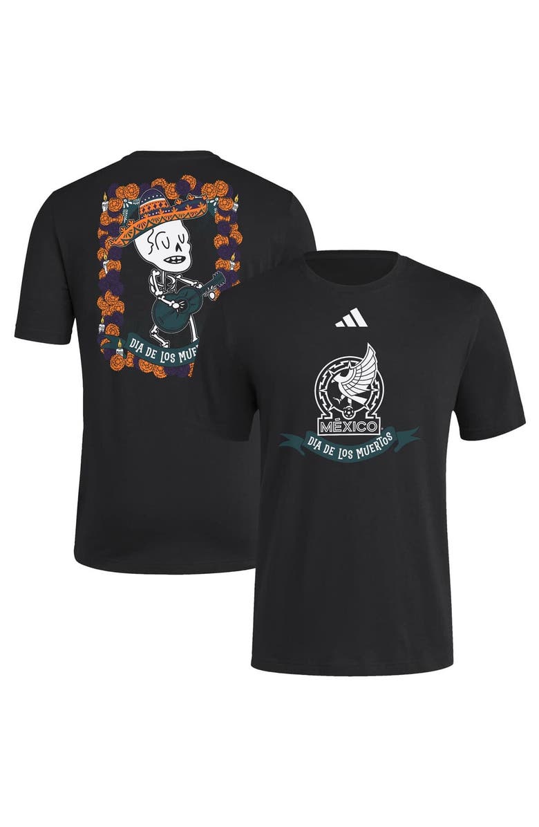adidas Men's adidas Black Mexico National Team Día De Los Muertos Mariachi T-Shirt, Main, color, 